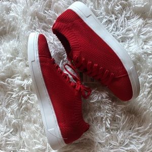 Red sneakers